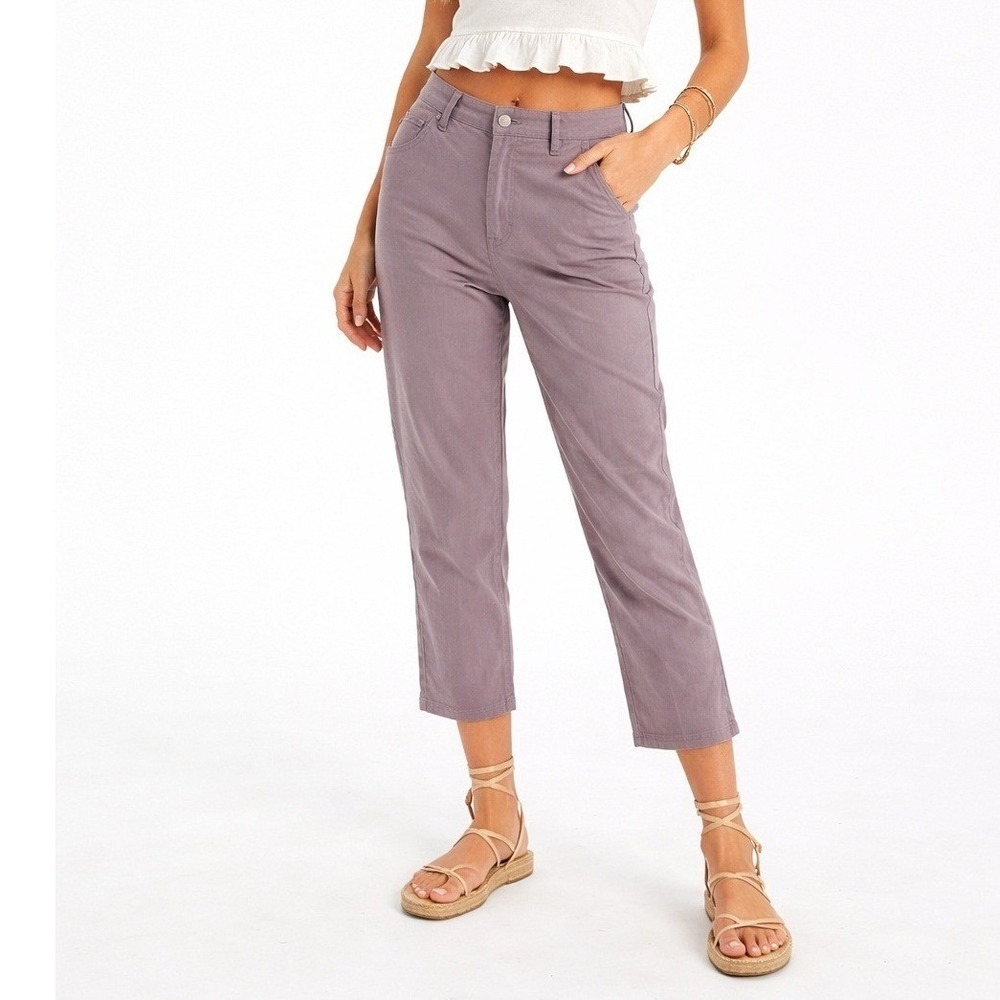 Cosmic Blue Love Chino Cropped Pants Women 29P Woodrose Mauve NWT